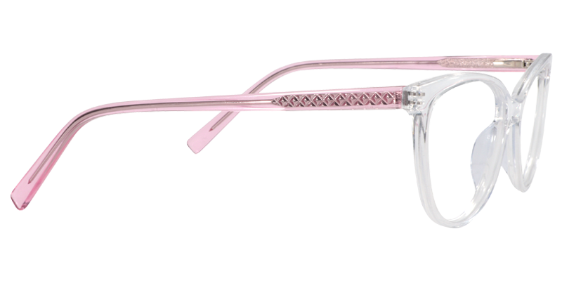 Oval Pink Glasses | Zeelool Eyeglass Frames4