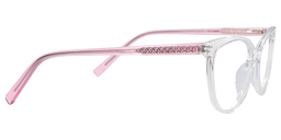 Norma Oval Clear&Pink Glasses4