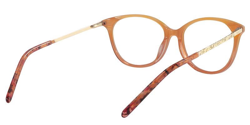 Oval  Living Coral Glasses| Zeelool Eyeglasses5