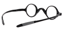 Angelina Round Black Reading Glasses5