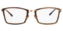 Bart Rectangle Brown Glasses0