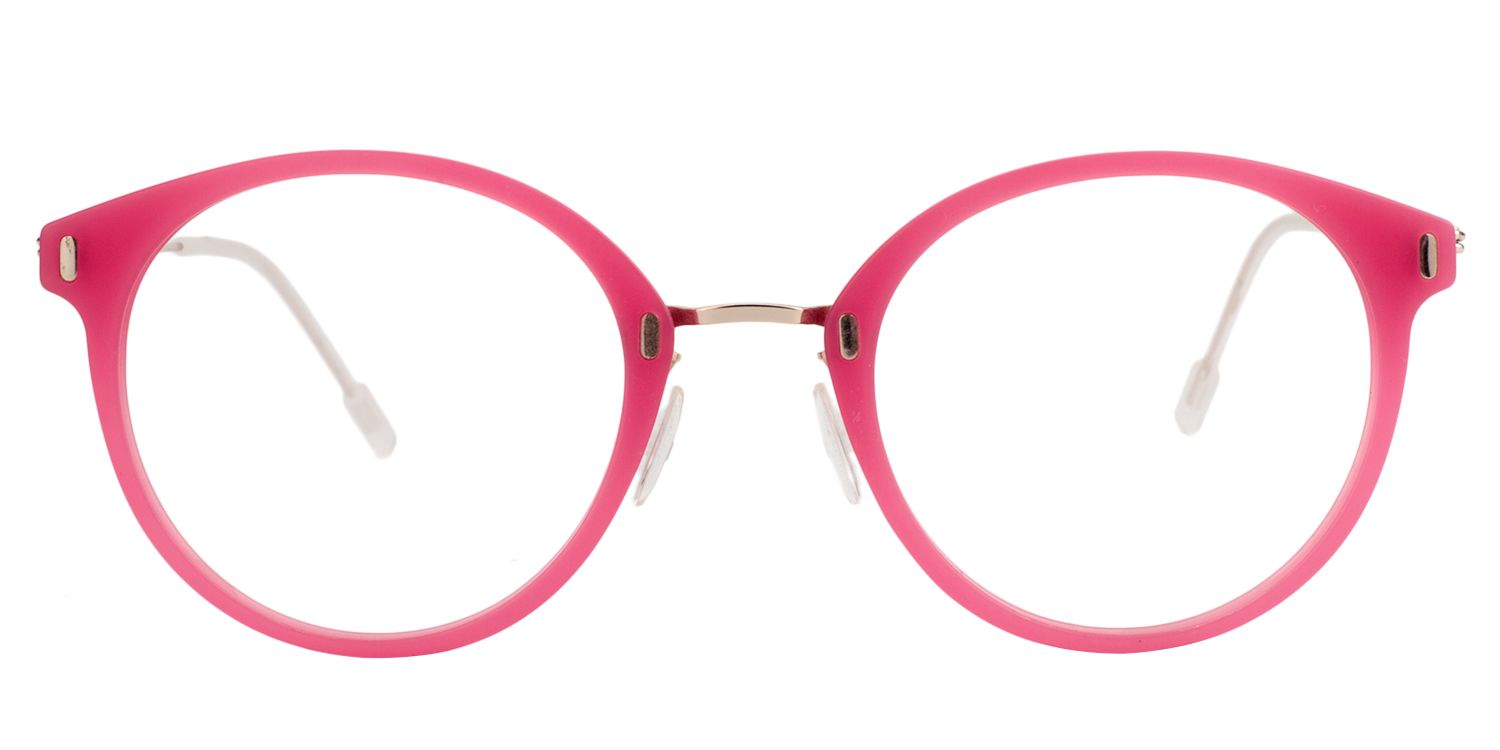Round Rosered Glasses | Zeelool Glasses0