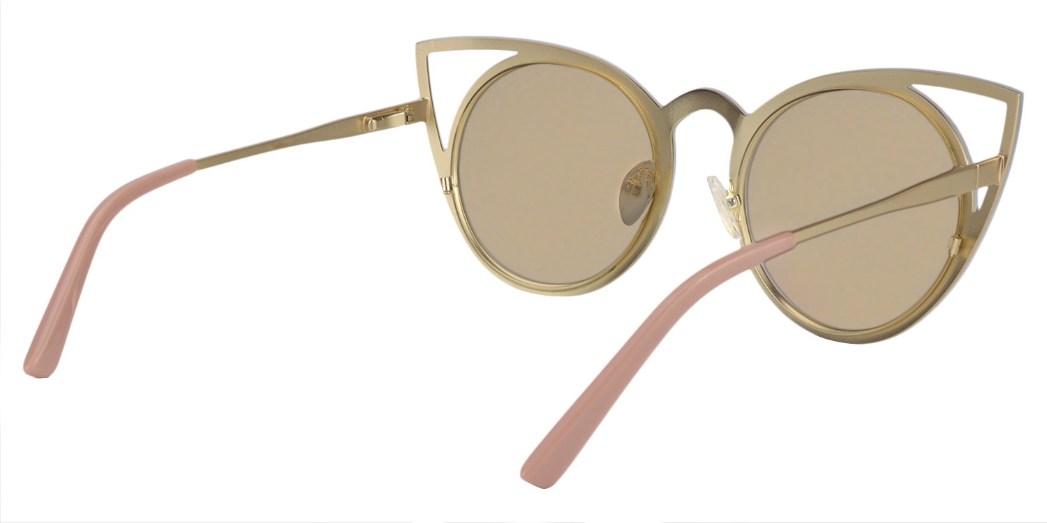 Cat-eye Gold Sunglasses | Zeelool Sunglasses5
