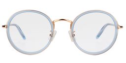 Tracy Round Light Blue Glasses0