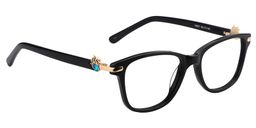 Jenna Rectangle Black Glasses5