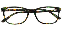 Teresa Rectangle Green Floral Glasses 1