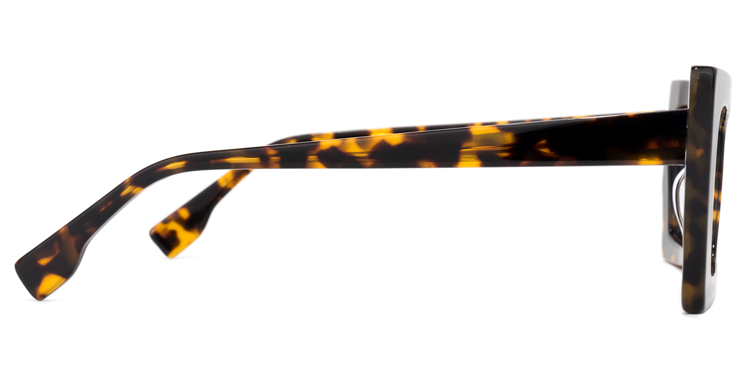 Rectangle Tortoise Glasses | Zeelool Eyeglasses3
