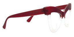 Dent Cat Eye Dark-Red Glasses3
