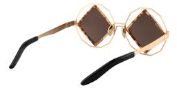 Todd Geometric Gold Sunglasses5