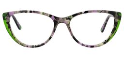 Benson Oval Purple Floral Glasses0