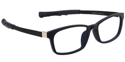 Lacy Rectangle Black Blue Sports Glasses3