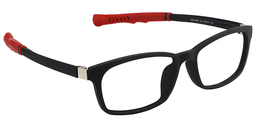 Lacy Rectangle Black Red Sports Glasses4