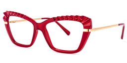 Sophie Cateye Red Glasses1