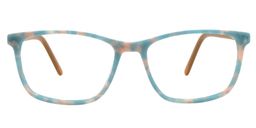Akihito Rectangle Blue Pattern Glasses0