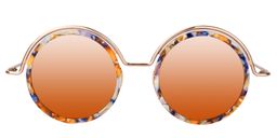 Alban Round Purple Floral Sunglasses0