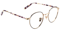 Pamela Round Black/Gold Glasses4