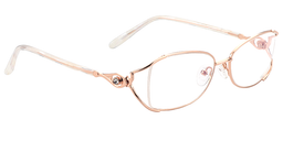 Donna Rectangle Gold Glasses2