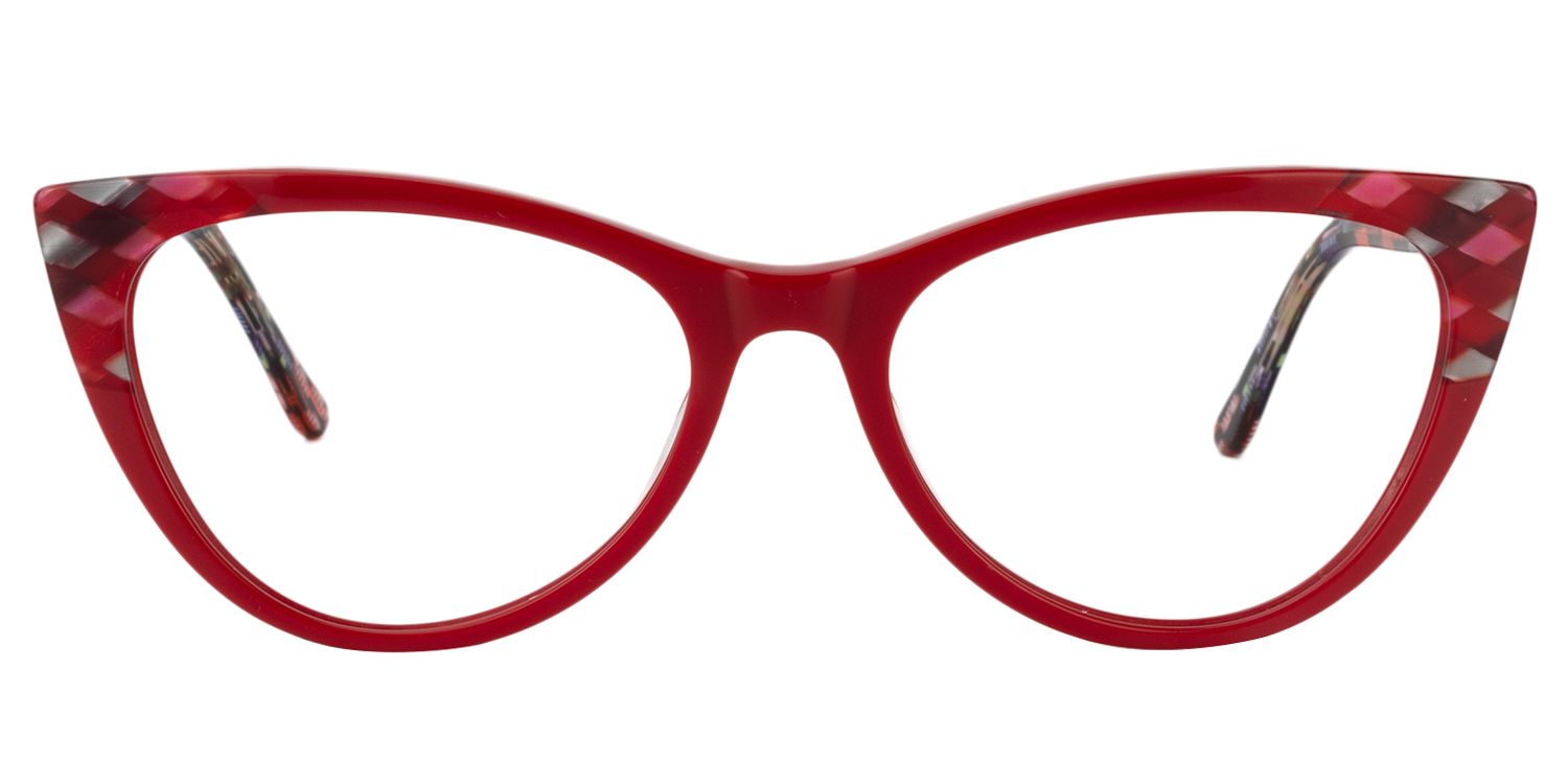 Cateye Red Glasses | Zeelool Glasses0