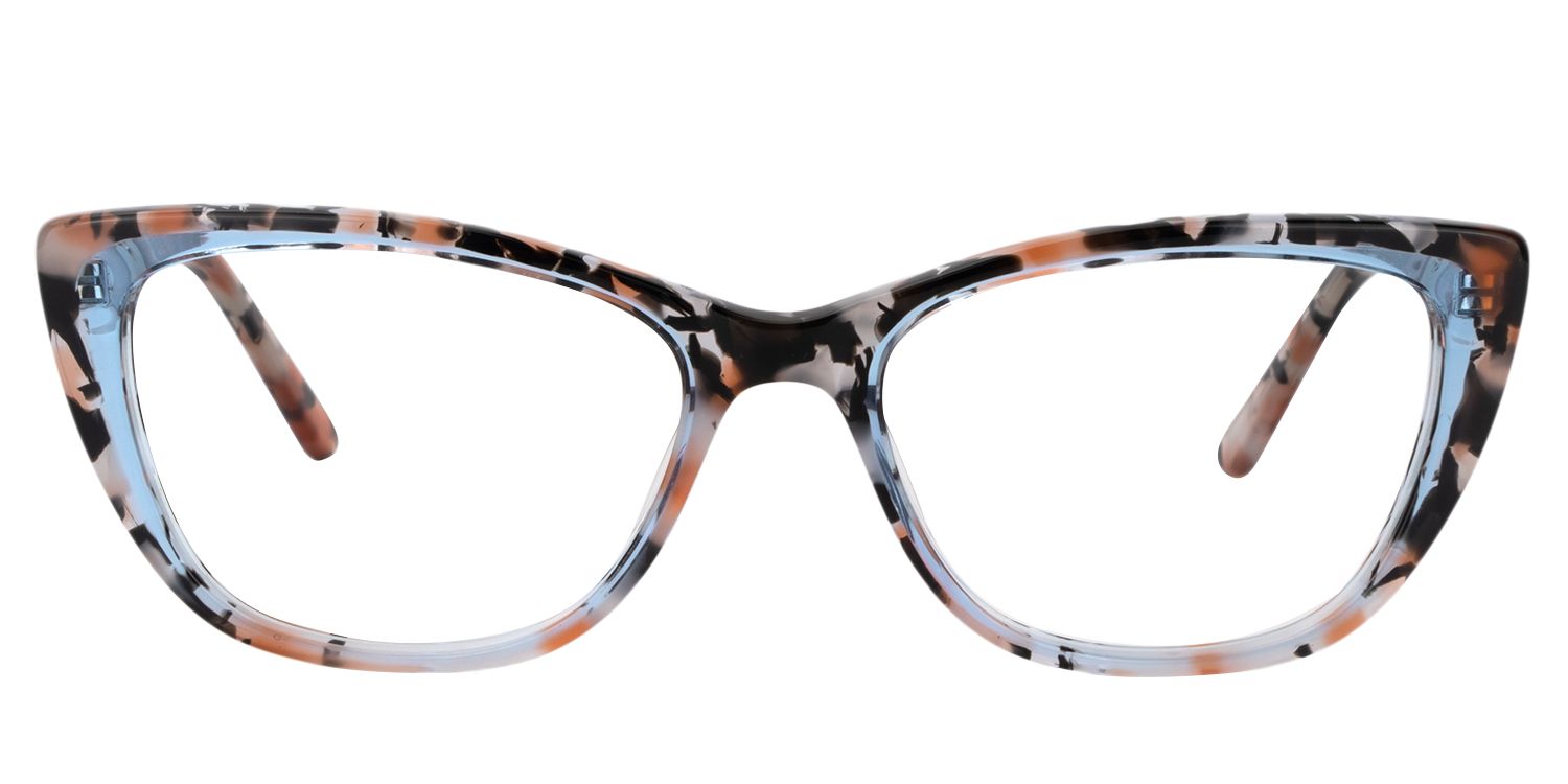 Rectangle Blue Clear Glasses | Zeelool Glasses0