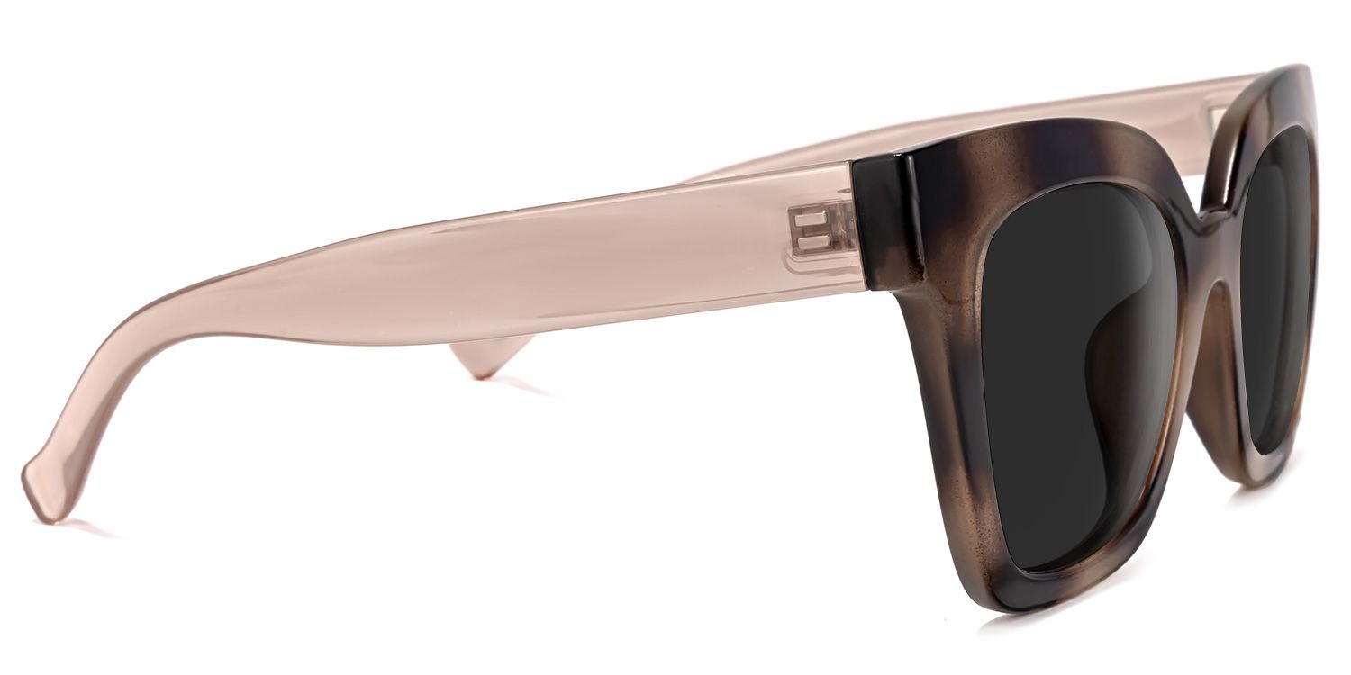 Malcolm Square Sunglasses with Tr90 Burnt-Umber Frames | ZEELOOL CA4