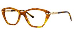 Gayle Cateye Amber Glasses1