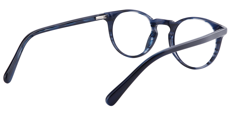 Round Dark Blue Glasses | Zeelool Eyeglasses Online5