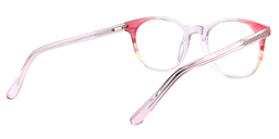 Magda Round Transparent Pink Glasses5