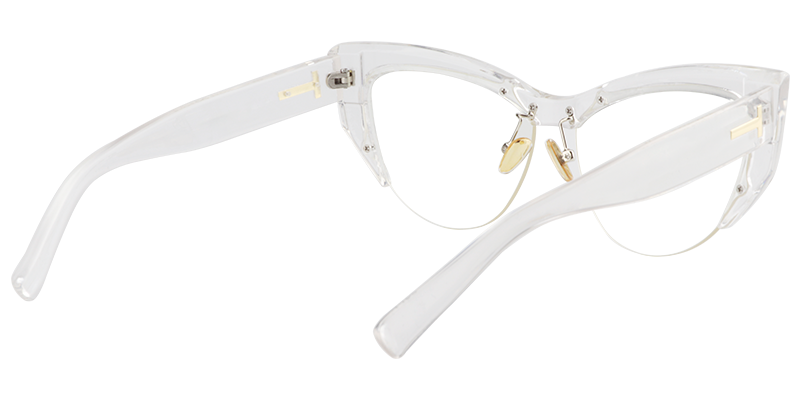 Cateye Clear Glasses | Zeelool Eyeglass Frames5