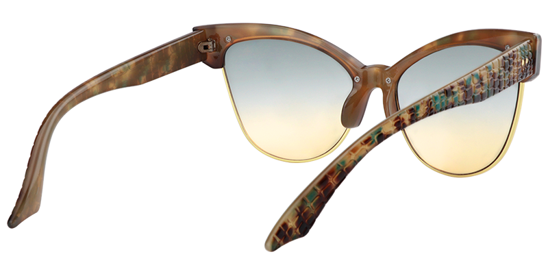Cateye Green Floral Sunglasses | Zeelool Sunglasses Online5