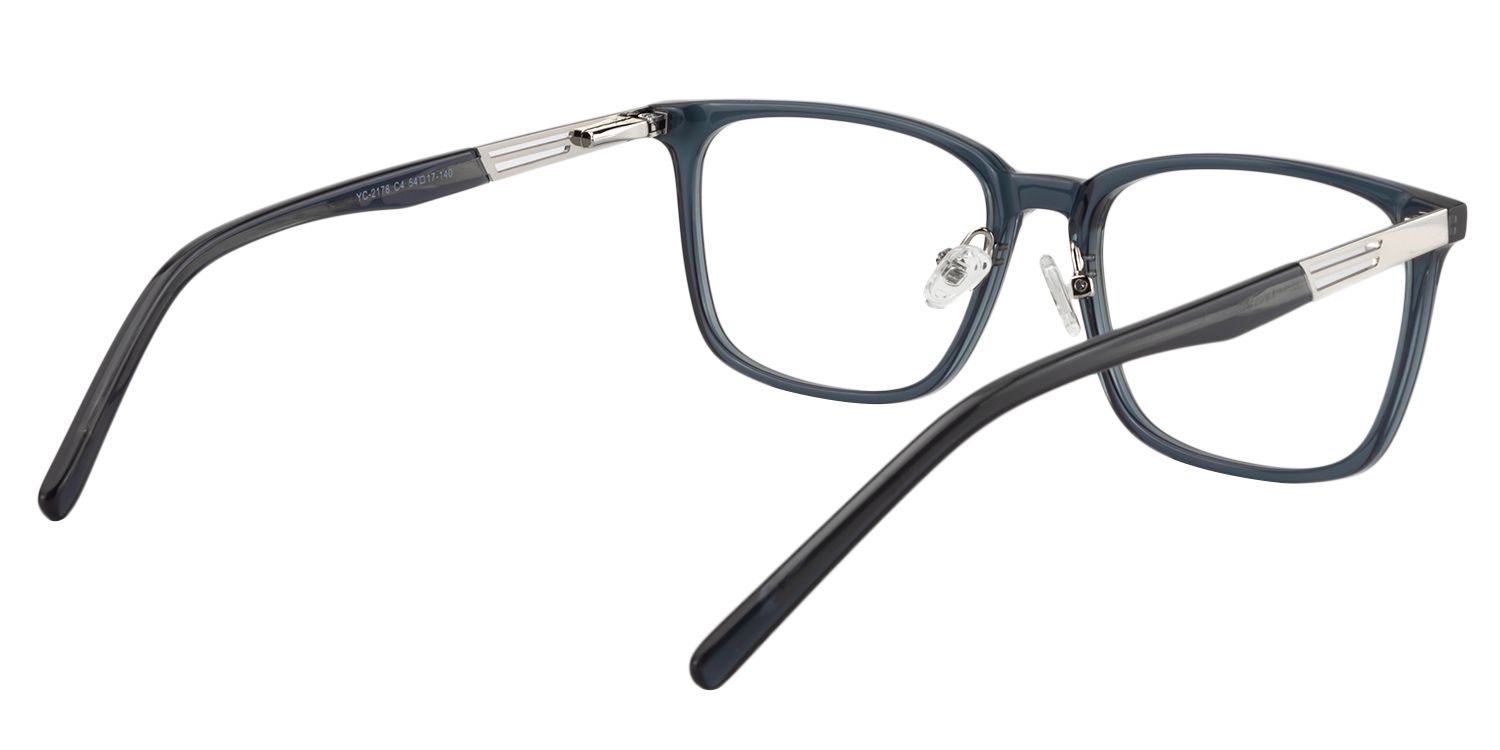 Square Dark Blue Glasses | Zeelool Glasses5