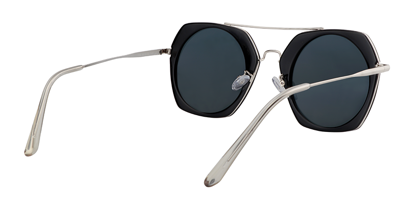 Geometric Dark Gray Sunglasses | Zeelool Sunglass Frames5