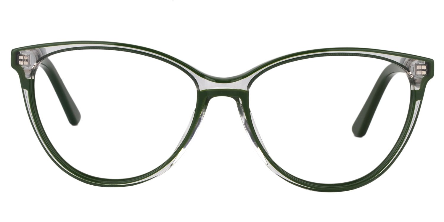 Oval Dark Green Glasses | Zeelool Glasses0