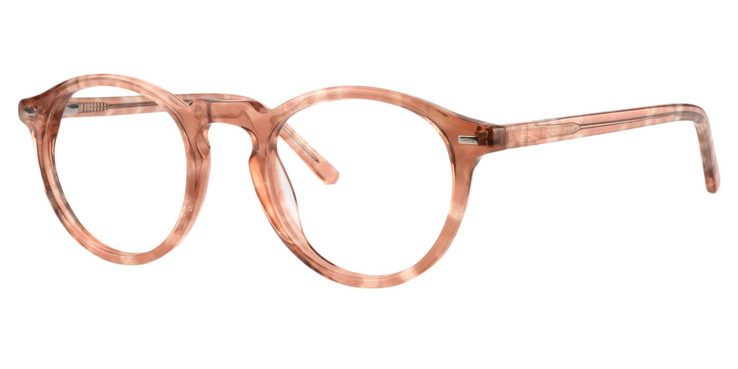 Round Living Coral Glasses | Zeelool Glasses3