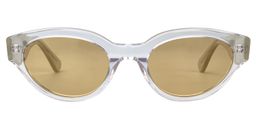 Amor Oval Clear Sunglasses0