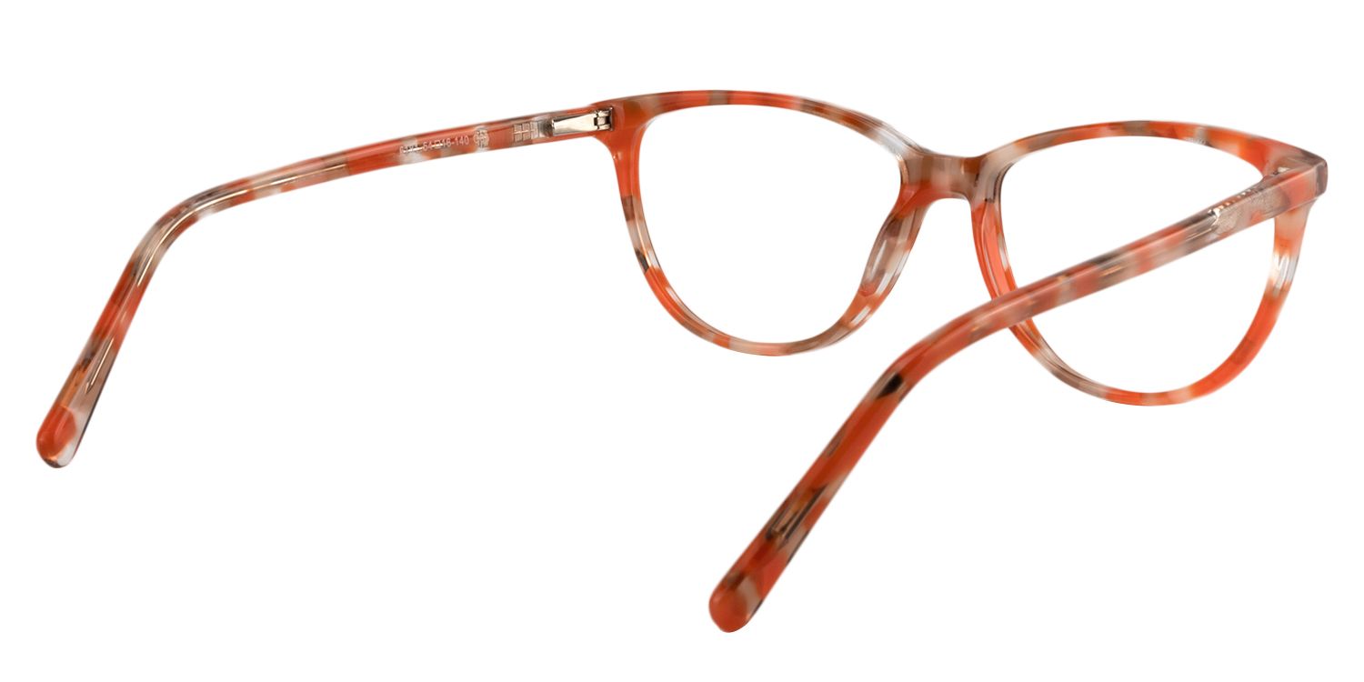 Oval Orange-Pattern Glasses | Zeelool Glasses5