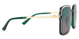 Georgie Square Dark-Green Sunglasses3
