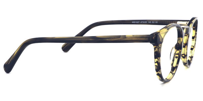 Round Green/Tortoise Glasses | Zeelool Eyeglass Frames4