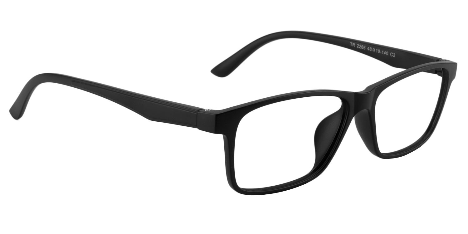 Rectangle Black Glasses | Zeelool Glasses3