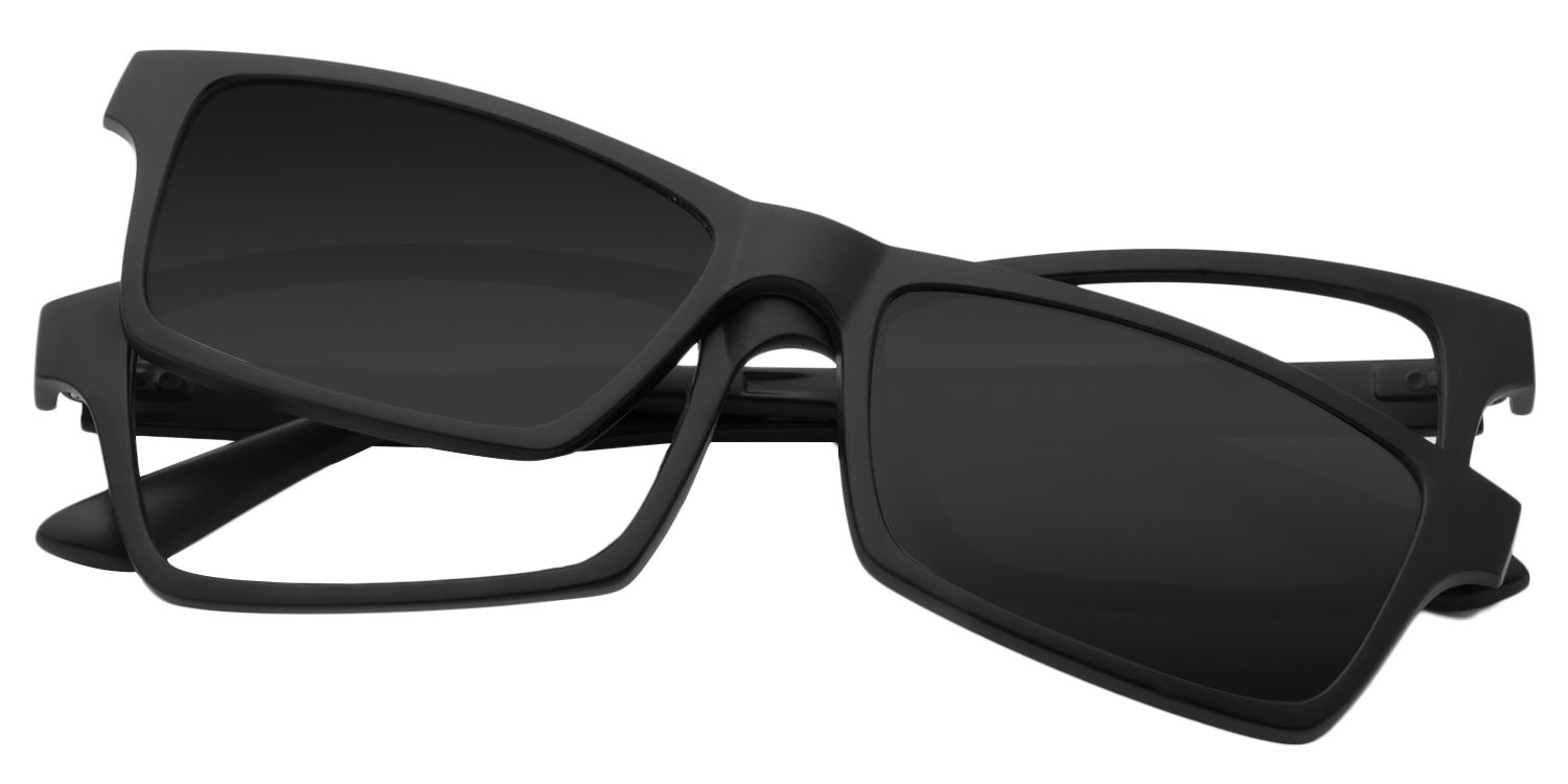 Rectangle Black Glasses | Zeelool Glasses1