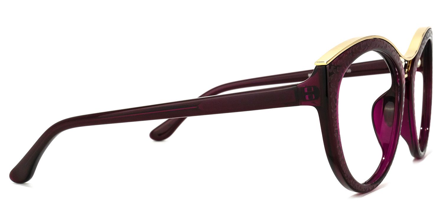 Aviator Wine Red Glasses | Zeelool Optical3