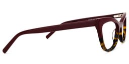 Ennis Cateye Dark-Red Glasses3