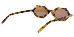 Xaviar Geometric Yellow Tortoise Sunglasses5