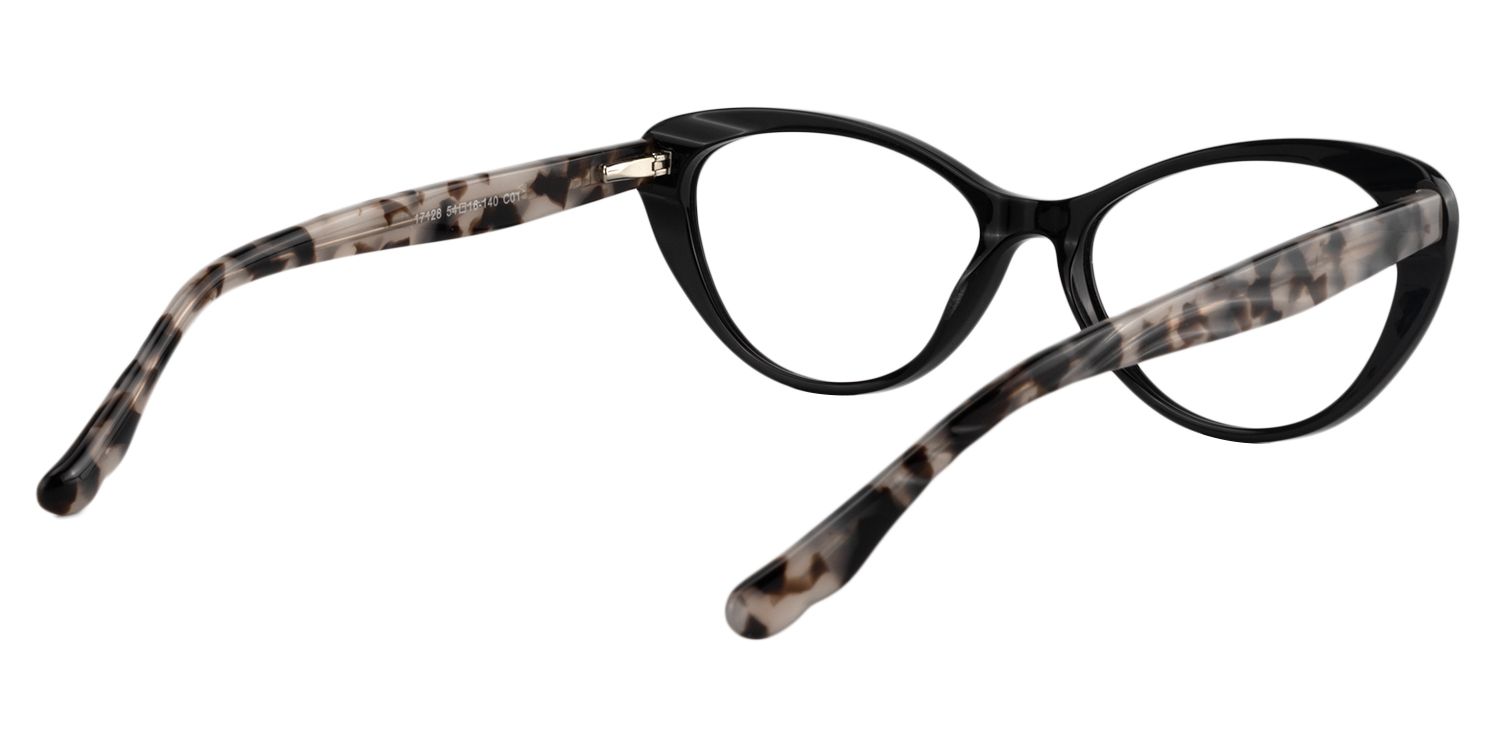Cat eye Black Glasses | Zeelool Glasses5
