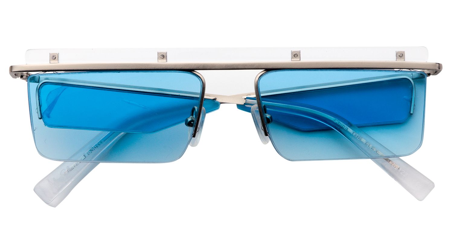 Rectangle Silver Sunglasses | Zeelool Sunglasses1