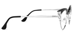 Hearn Cat Eye Black-Silver Glasses3