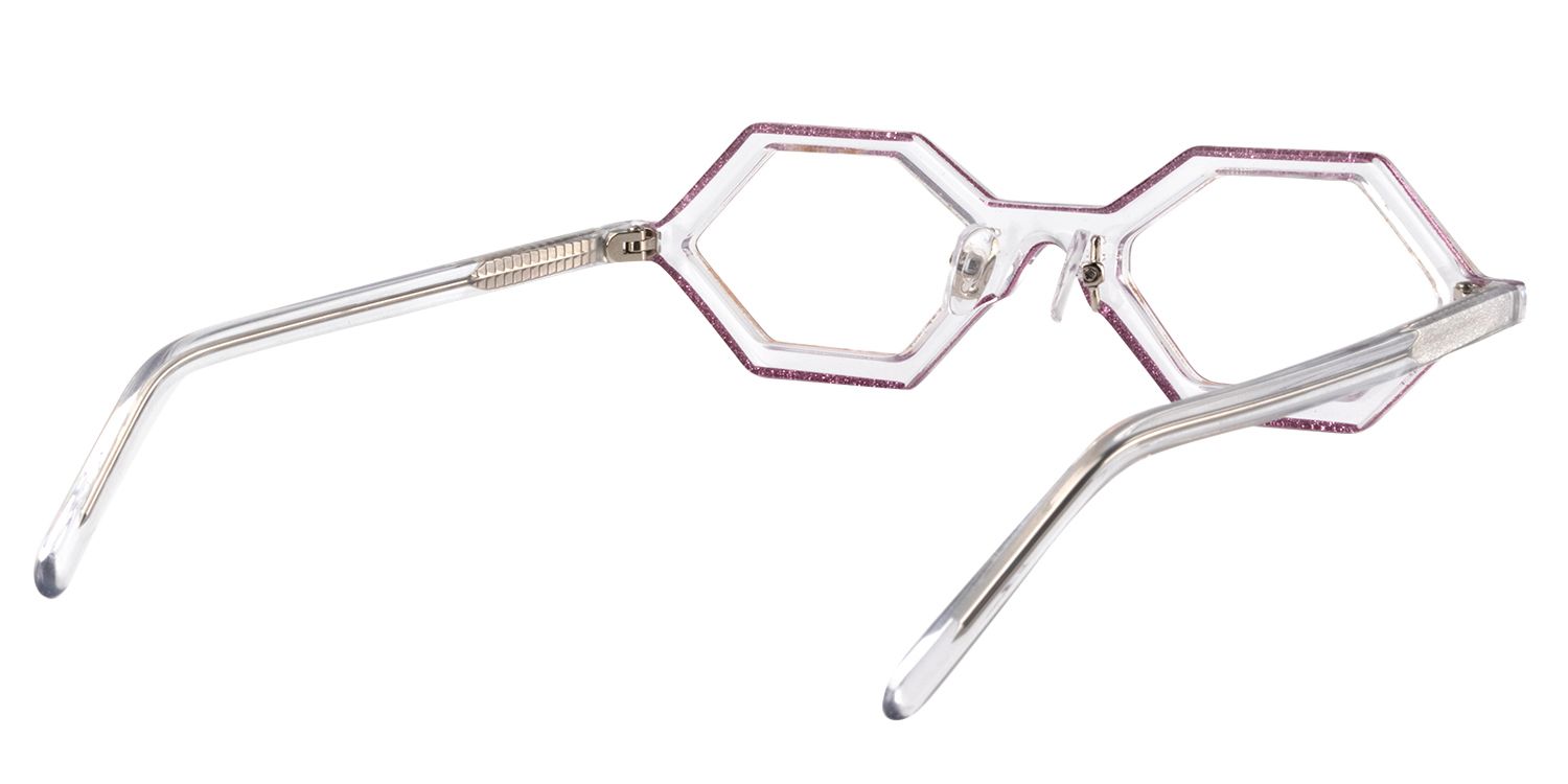 Geometric Purple Glasses | Zeelool Glasses5