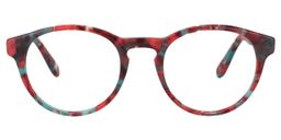Caitlyn Round Red Floral Glasses0
