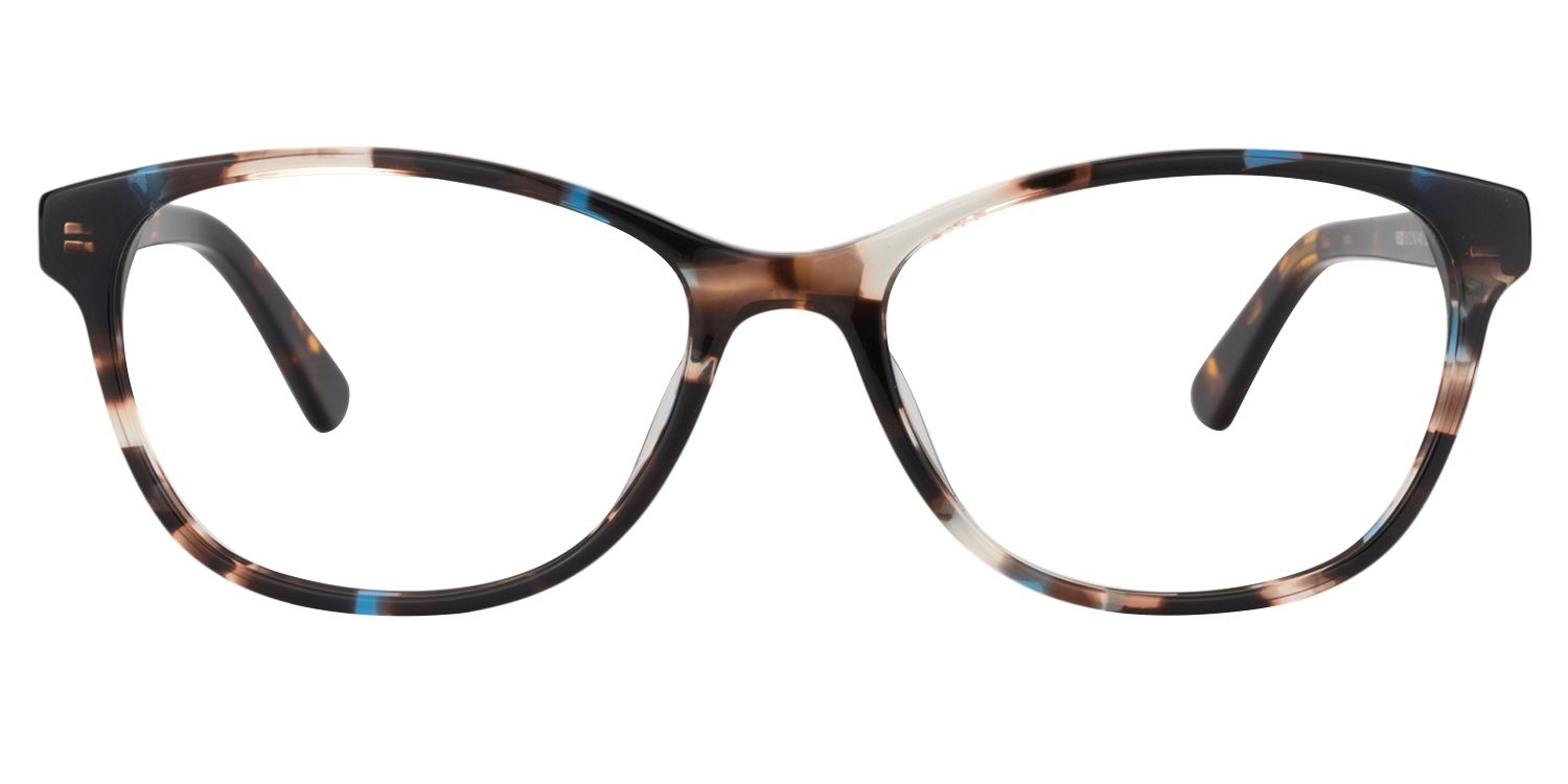 Oval Blue Tortoise Glasses | Zeelool Glasses0