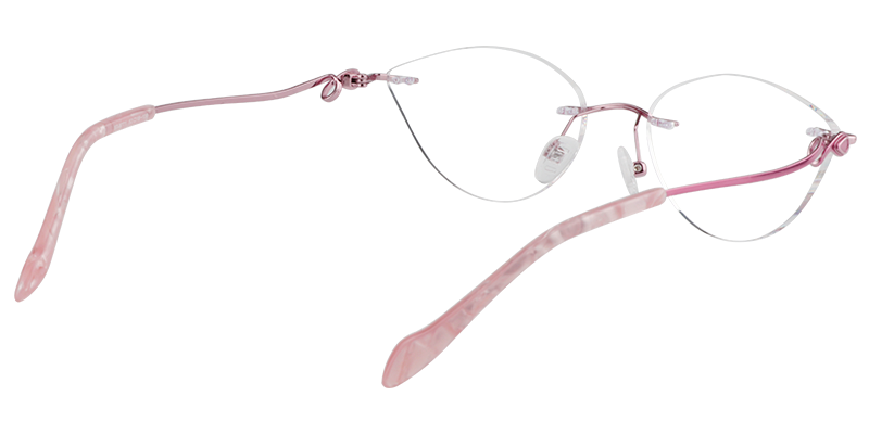 Cateye Pink Glasses | Zeelool Eyeglass Frames5