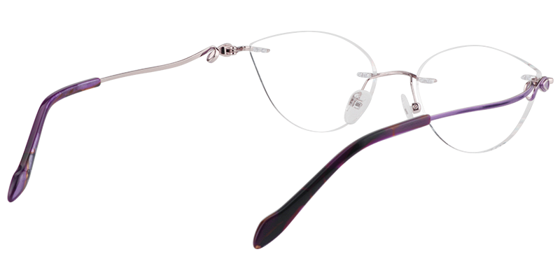 Cateye Purple Glasses | Zeelool Eyeglass Frames5